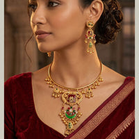 SNERA Graceful Pota Stone And Pearl Necklace Set