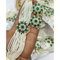 SNERA Party Wear Kundan Stone And Pearl Choker Necklace Set