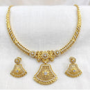 SNERA Traditional Gold Plated Austrian Stone Designer Necklace Set with Earrings