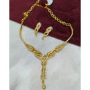SNERA Traditional Gold Plated Austrian Stone Designer Necklace Set with Earrings