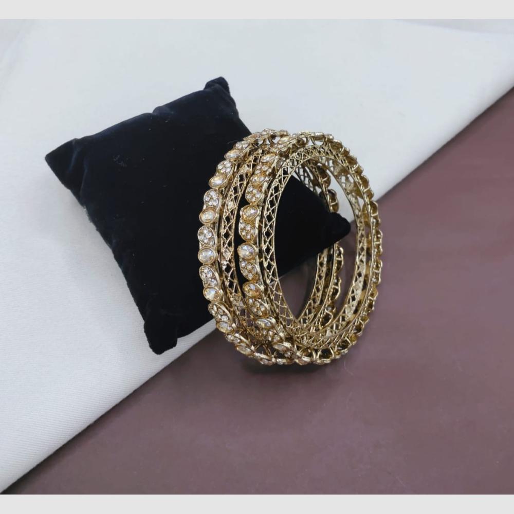 SNERA Elegant Crystal Stone and Austrian Stone Designer Bangles Set