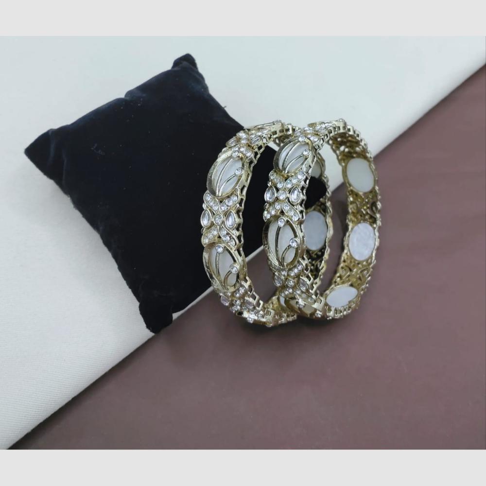 SNERA Elegant Crystal Stone and Austrian Stone Designer Bangles Set