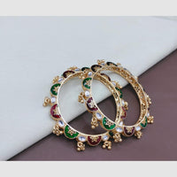 SNERA Elegant Crystal Stone and Meenakari Designer Bangles Set