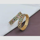 SNERA Elegant Crystal Stone and Austrian Stone Meenakari Designer Bangles Set