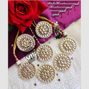 SNERA Gold Plated Kundan  Stone And Pearl Necklace Set