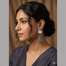 SNERA Oxidised Plated Pearl Jhumki Earrings for Women