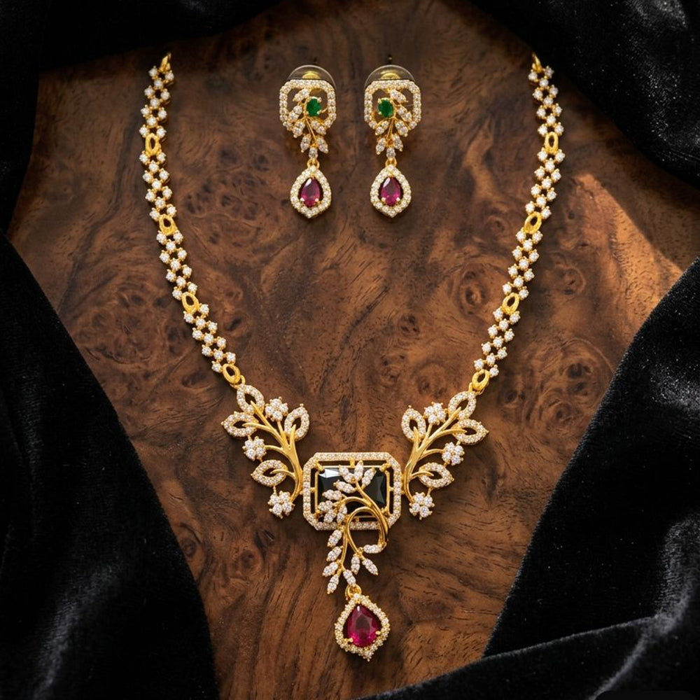 SNERA Sparkling Crytsal Stone Necklace Set