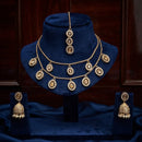 SNERA Elegant Crystal Stone And Pearl Necklace Set Women