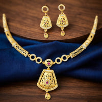 SNERA Trendy Austrian Stone Necklace Set With Earrings