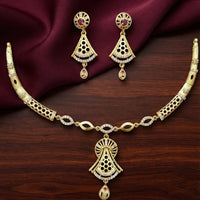 SNERA Trendy Austrian Stone Necklace Set With Earrings