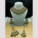 SNERA Elegant Crystal Stone And Pearl Necklace Set Women