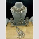 SNERA Elegant Crystal Stone And Pearl Necklace Set Women