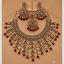 SNERA Elegant Crystal Stone And Pearl Necklace Set Women