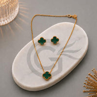 SNERA Designer Clover Necklace Set for Women