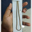 SNERA Classic Gold Finish Flat Snake Chain Necklace