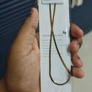 SNERA Classic Gold Finish Flat Snake Chain Necklace