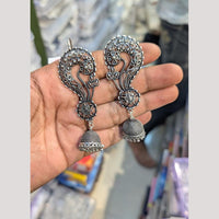 SNERA Vintage Oxidised Plated Earcuff Jhumki Earrings for Women