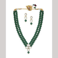 SNERA Festive Wear Crystal Stone And Beads Long Necklace Set