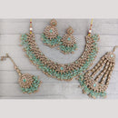 SNERA Sparkling Crystal Stone And Pearl Necklace Set