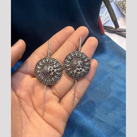 SNERA Vintage Oxidised Plated Earcuff Earrings for Women