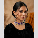 SNERA Mirror Embellished Ethnic Choker Necklace Set
