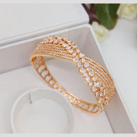 SNERA Stylish American Diamond Openable Statement Bracelet