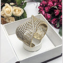 SNERA Stylish American Diamond Openable Statement Bracelet