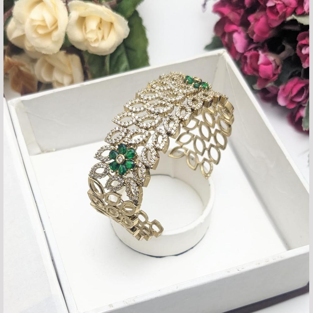 SNERA Stylish American Diamond Openable Statement Bracelet