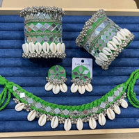 SNERA Beautiful Mirror And Shell Jewellery Combo Set for Women
