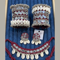 SNERA Beautiful Mirror And Shell Jewellery Combo Set for Women