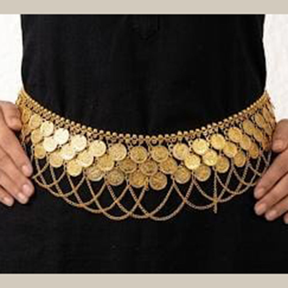 SNERA Designer Gold Plated Waist Belt Kamarband