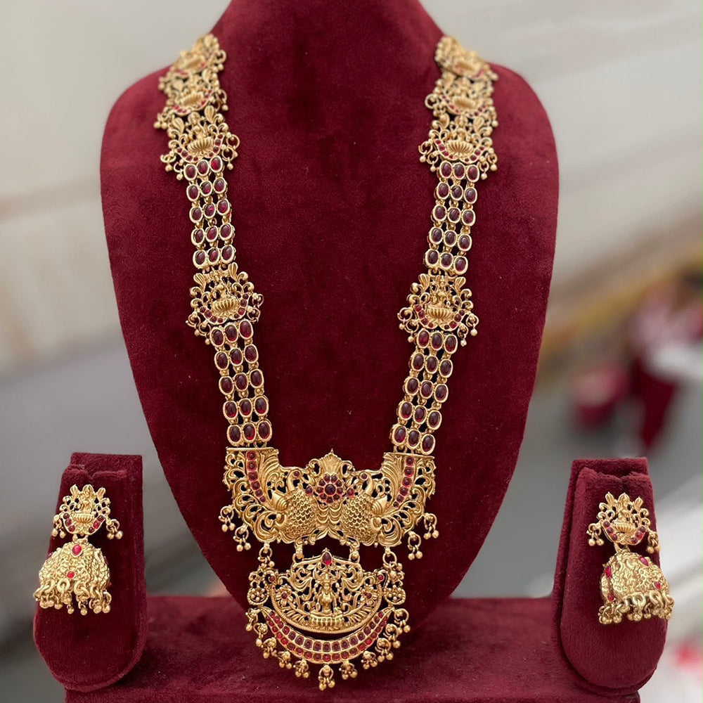 SNERA Timeless Pota Stone And Beads Temple Long Necklace Set