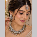 SNERA Elegant Crystal Stone Beads And Pearl Necklace Set Women
