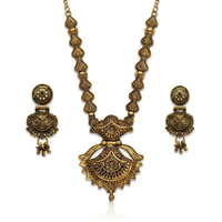 Urthn South Indian Style Antique Gold Plated Pearl Necklace Set  (Pack of 6)