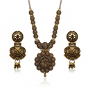 Urthn South Indian Style Antique Gold Plated Pearl Necklace Set  (Pack of 6)