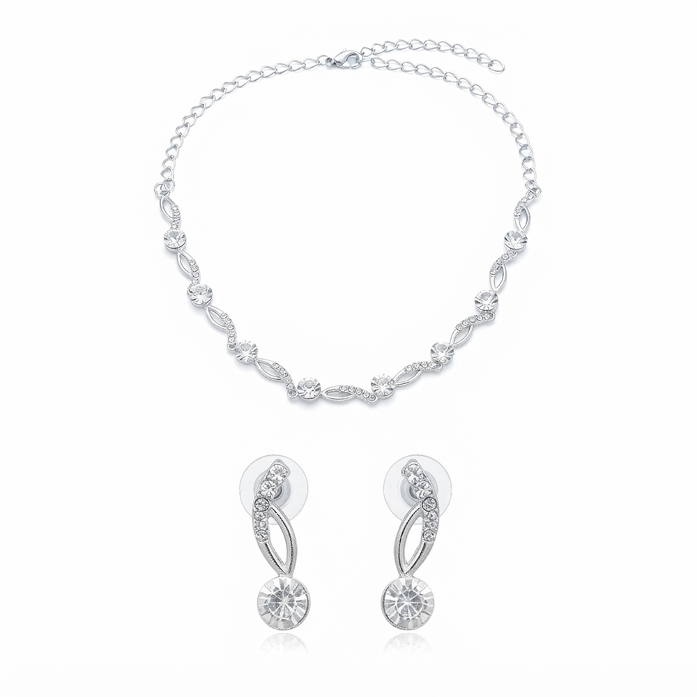 Darshana Jewels Premium Austrian Stone Necklace Set for Women  (Set of 3)