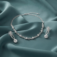 Darshana Jewels Premium Austrian Stone Necklace Set for Women  (Set of 3)