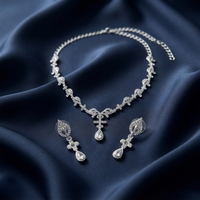 Darshana Jewels Elegant Austrian Stone Party Wear Necklace Set (Set of 3)