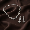 Darshana Jewels Sparkling Austrian Stone Jewellery Set with Earrings (Set of 3)
