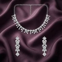 Darshana Jewels Glamorous Austrian Stone  Necklace Set (Set of 3)