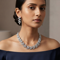 Darshana Jewels Radiant Austrian Stone Fashion Necklace Set (Set of 3)