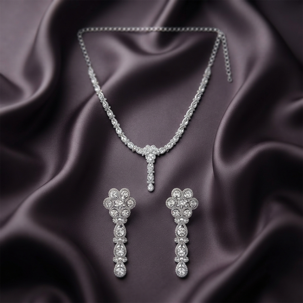 Darshana Jewels Festive Austrian Stone Statement Jewellery Set (Set of 3)