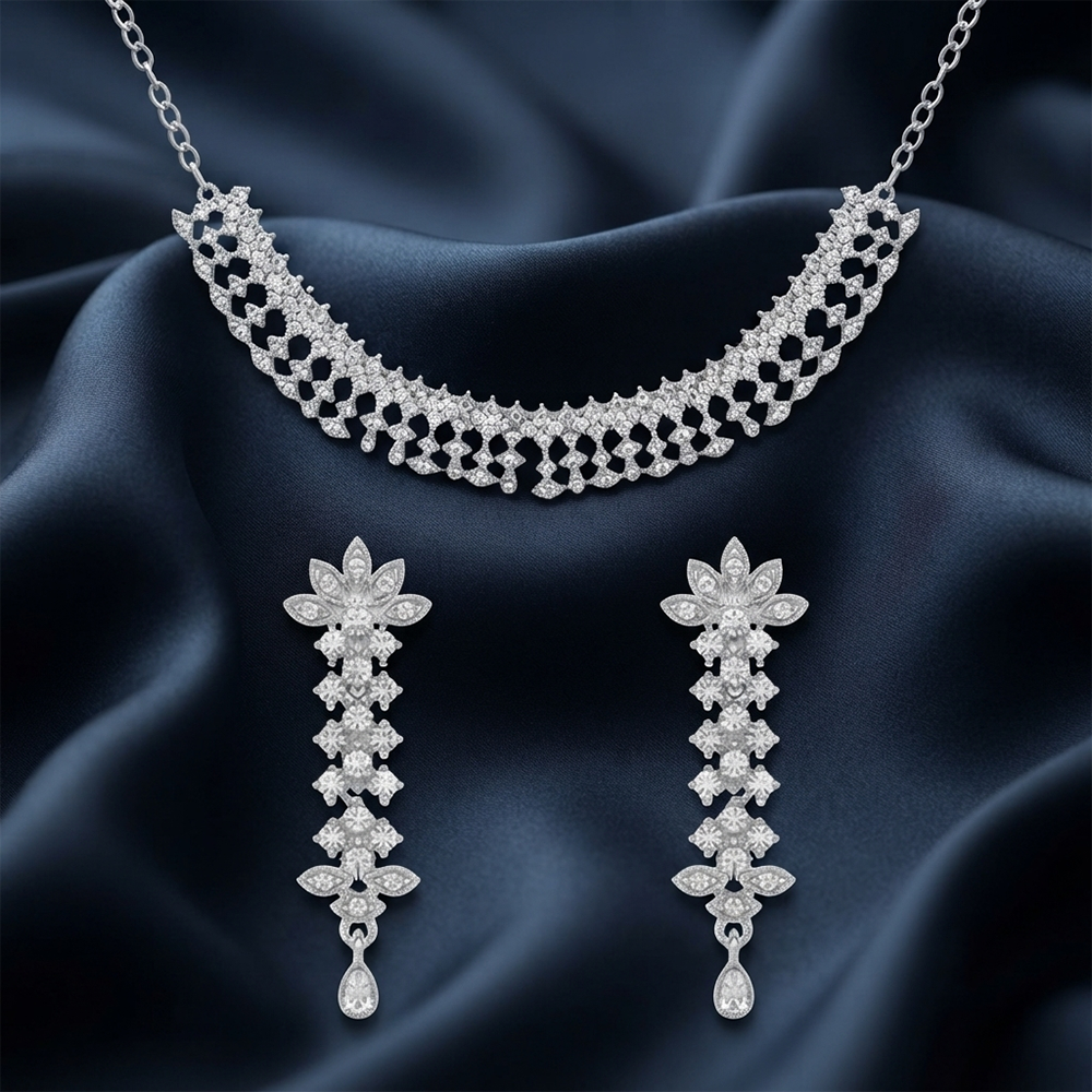 Darshana Jewels Festive Austrian Stone Statement Jewellery Set (Set of 3)
