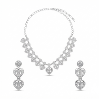 Darshana Jewels Designer Austrian Stone Statement Necklace Set (Set of 3)