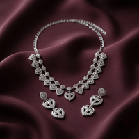 Darshana Jewels Designer Austrian Stone Statement Necklace Set (Set of 3)