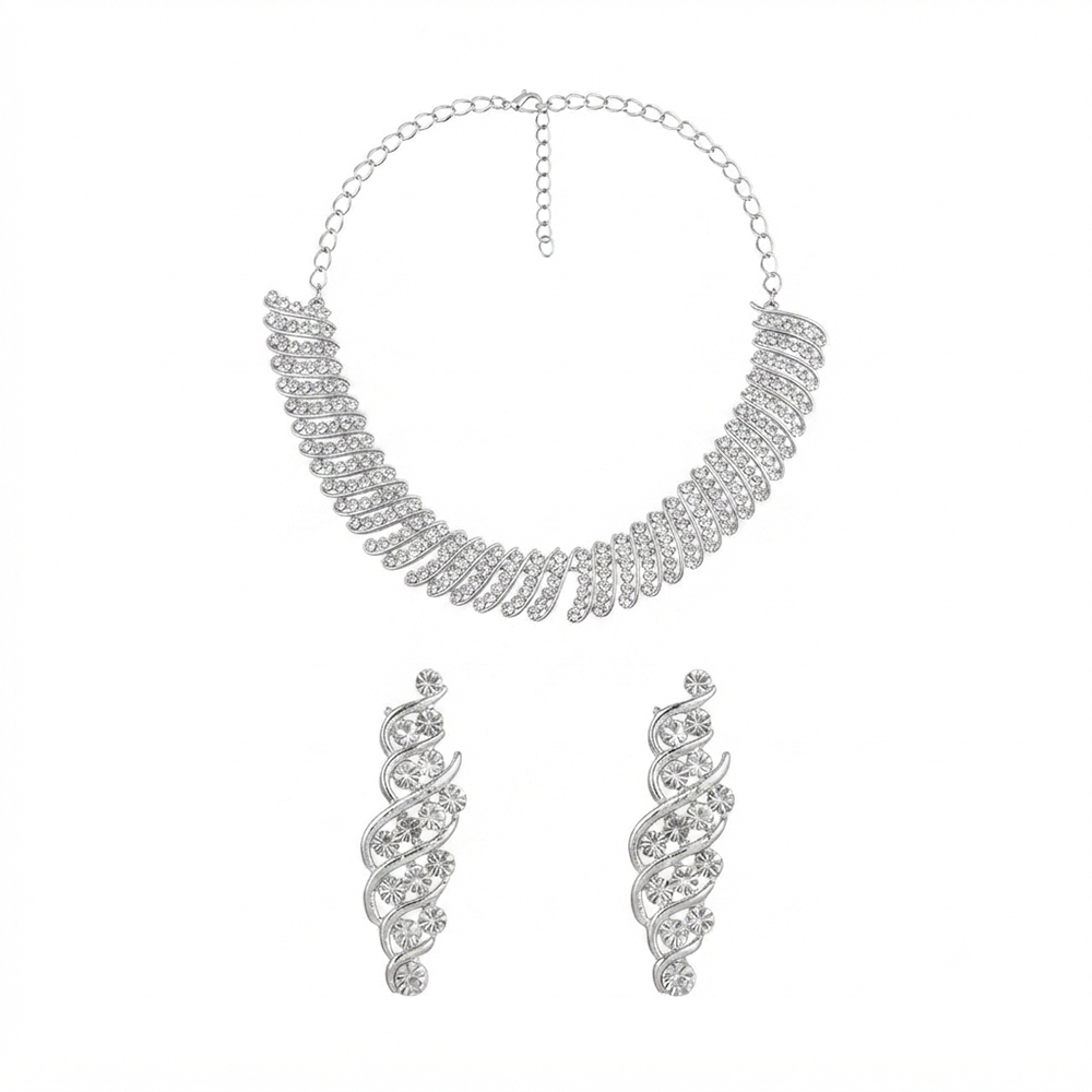 Darshana Jewels Designer Austrian Stone Statement Necklace Set (Set of 3)