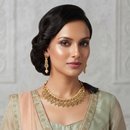 Urthn Gold Plated Pearl & Crystal Necklace Set for Women Traditional Jewellery (pack Of 3)