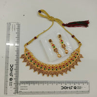 Urthn Gold Plated Pearl & Crystal Necklace Set for Women Traditional Jewellery (pack Of 3)