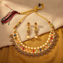 Darshana Jewels Fashion Austrian Stone Pota Stone Pearl Necklace Set for Women (Pack of 3)