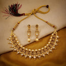 Darshana Jewels Elegant Pota Stone Austrian Stone & Pearl Necklace Set for Women 